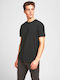 Jack & Jones T-shirt Bărbătesc cu Mânecă Scurtă Negru