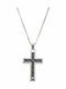 Emporio Armani Black Men's Cross from Steel with Chain