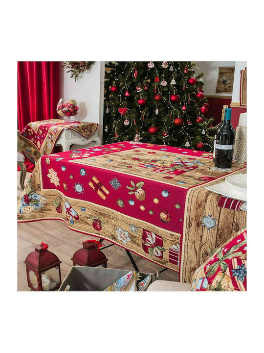 Teoran Gift Christmas Fabric Tablecloth Ornament L220xW140cm