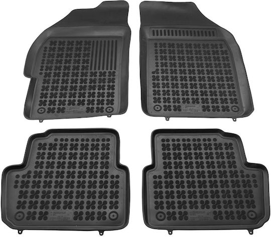 Rezaw Plast Satz Vorder- und Hintermatten Wannenartig 4Stück aus Gummi für Chevrolet Funke 2010-2013 Schwarz