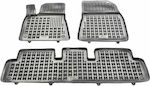 Rezaw Plast Set of Front and Rear Mats Tray Type 3pcs from Rubber Black