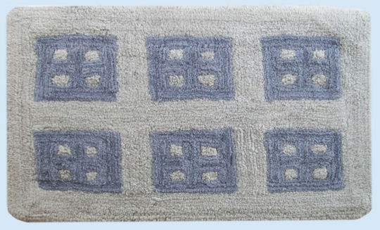 Dimcol Bath Mat Cotton Window 1531713307500072 Grey 50x85cm