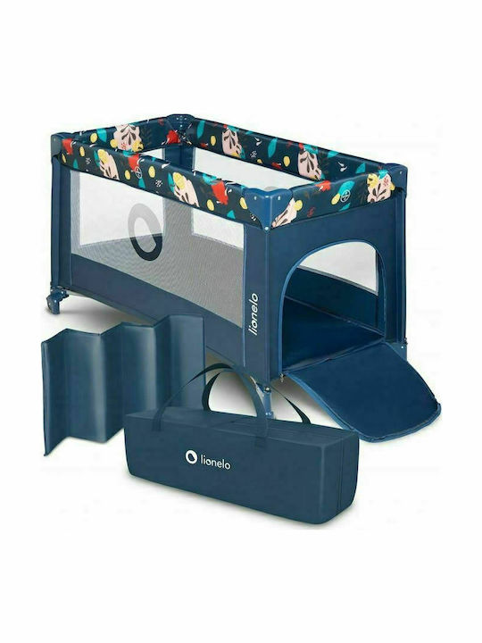 Lionelo Stefi Playpen with Mattress Navy Blue 125x65cm