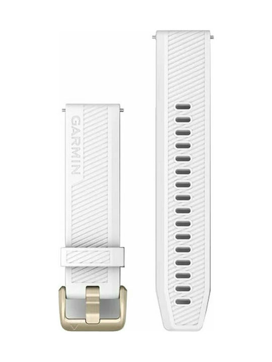 Garmin Λουράκι Σιλικόνης White with Light Gold Hardware (Vivomove HR)