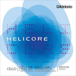 Daddario Helicore 1/4 Medium Μονή Χορδή Stainless Steel G (Σολ) Daddario Helicore 1/4 Medium Μονή Χορδή Stainless Steel G (Σολ)