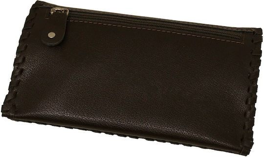 Tou Pappou Lederne Tabaktasche in Braun mit magnetischem Verschluss 16x9cm