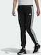 Adidas Essential 3-Stripes Talie înaltă Pantaloni de trening pentru femei cu cauciuc Negru