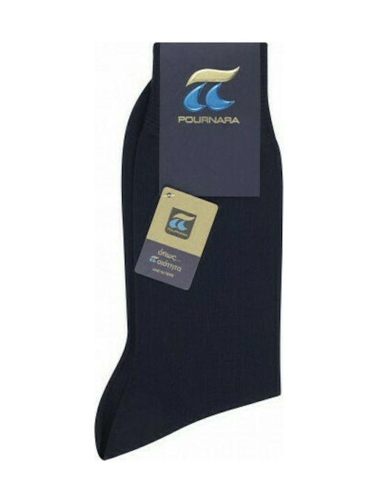 Pournara Men's Solid Color Socks Black