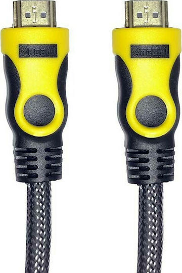 Andowl HDMI Cables High Speed 1080p 120Hz Braided Cable HDMI Male - HDMI Male 1.5m Black