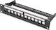 Digitus Patch Panel Keystone για Rack 1U 10" 12 Θυρών Μαύρο