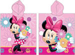 Dimcol Poncho de plajă pentru copii Minnie Roz 115 x 50cm.