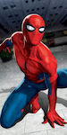 Dimcol Spider-Man Kids Beach Towel Red Spiderman 140x70cm