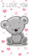 Dimcol Teddy Bear Kinder-Strandtuch Gray 140x70...