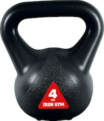 Iron Gym Kettlebell Βινυλίου 4kg Negru