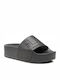 June S Bold Slides Cu Platformă În Culoare Neagră