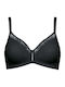 Cotton Beauty Bra without Padding without Underwire Black