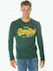 Superdry Chenille Men's Long Sleeve Blouse Green