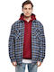 Urban Classics TB3829 Men's Shirt Overshirt Long Sleeve Cotton Checked Lightblue/darkblue