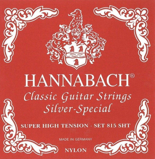 Hannabach 815 Silver Special Single Nylon Classical Guitar String Red Super High Tension