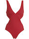 SugarFree One-Piece Swimsuit with Cutouts Red