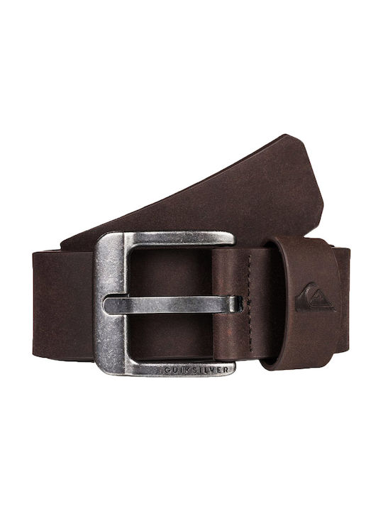 Quiksilver Main Street Men's Artificial Leather Wide Belt Brown