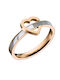 Amor Amor Damen Ring aus Stahl Vergoldeter