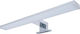 Lucas Μοντέρνο Φωτιστικό Τοίχου με Ενσωματωμένο LED και Φυσικό Λευκό Φως σε Ασημί Χρώμα 12W 4000K 60cm με Τρείς Βάσεις Πλάτους 60cm
