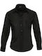 Executive Women's Monochrome Long Sleeve Shirt Black
