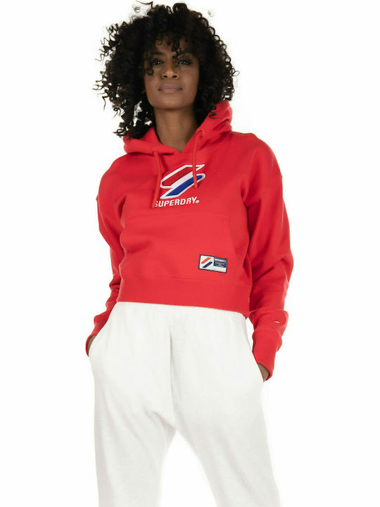 Superdry Sportstyle Classic Women's Hooded Sweatshirt Red