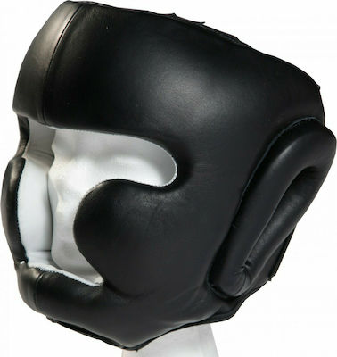 Olympus Sport Κάσκα Πυγμαχίας Ενηλίκων Κλείστού Τύπου Δερμάτινη Μαύρη