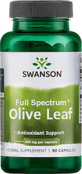 Swanson Full Spectrum Olive Leaf 400мг 60 капси