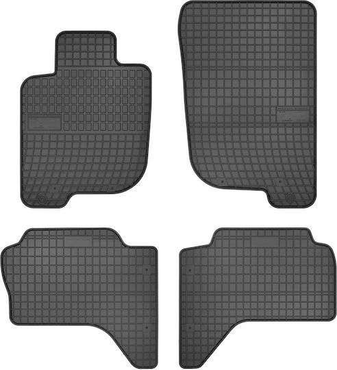 Frogum Set of Front and Rear Mats 4pcs for Mitsubishi L200 2007 Black