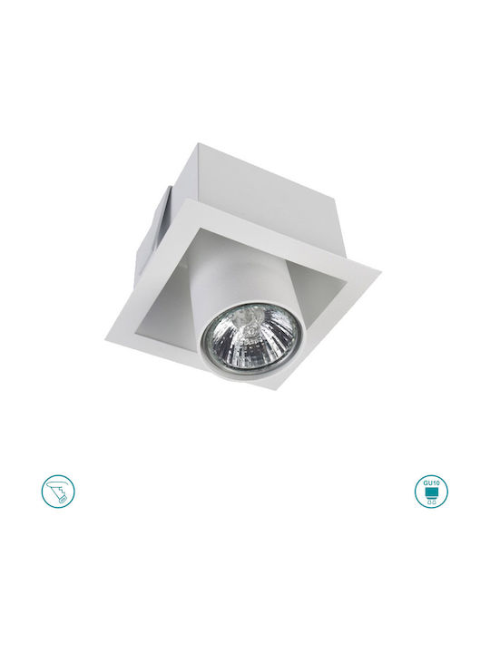 Nowodvorski Eye Mod Round Metallic Recessed Spot with Socket GU10 White 11.2x11.2cm. 1pcs