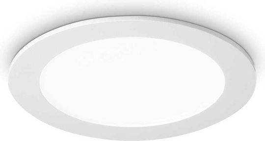 Ideal Lux Rund Vertieft LED Panel 30W mit Natürliches Weiß Licht 4000K