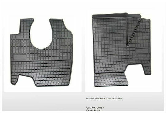 Frogum Front Mats 2pcs for Mercedes-Benz Axor 1999+ Black