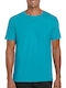 Gildan Softstyle 64000 Men's Short Sleeve Promotional T-Shirt Blue Tropical