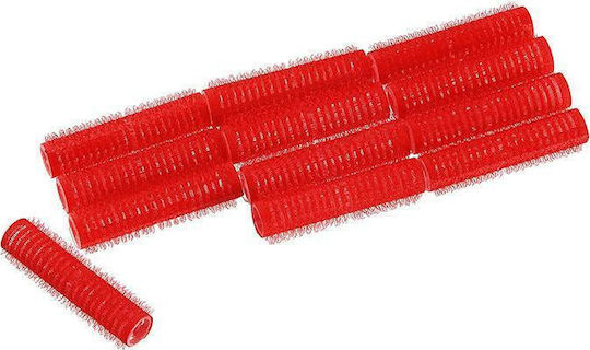 Hair Tools 680 Ролки Тресчест 13мм в Червен Цвят 12бр