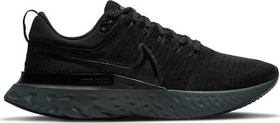 Nike React Infinity Run Flyknit 2 Ανδρικά Αθλητικά Παπούτσια Running Μαύρα