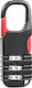 C-Tech Padlock Γάντζος Combination with Metal Black Hook 21mm Black 1pcs