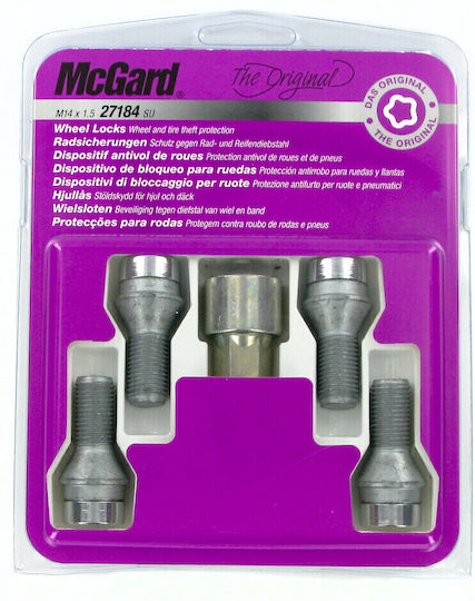 Lampa Μπουλόνια Απλά A270 Κωνικά Inox M14x1.5mm για Κλειδί No 17 4τμχ