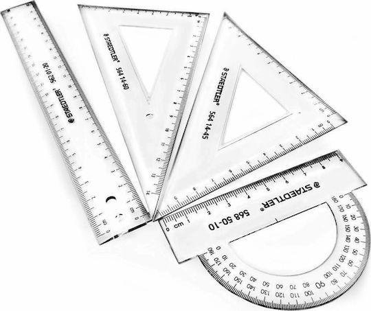 Staedtler Set 4 Instrumente Geometrice Plastice Transparente 569