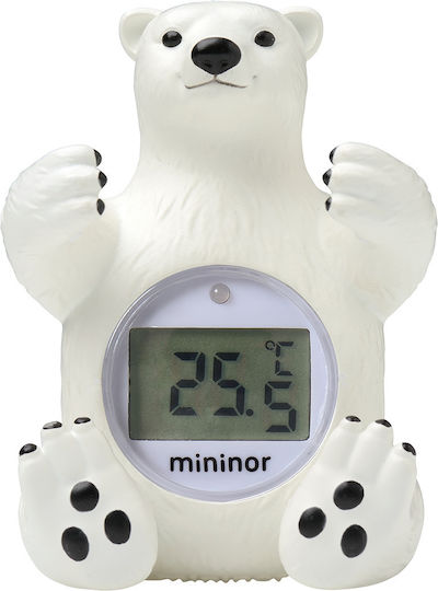 Mininor Digital Bade-Thermometer Polar Bear 0°C bis 50°C Weiß