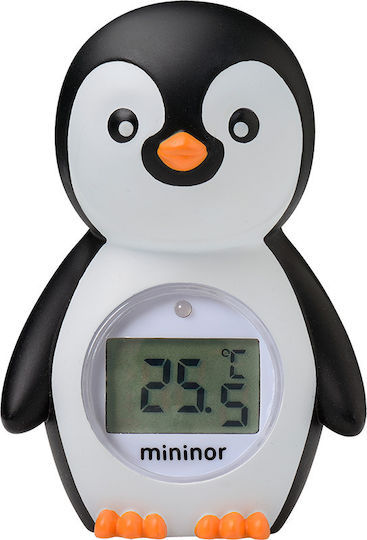 Mininor Дигитален Баня Термометър Penguin 0°C до 50°C Черен