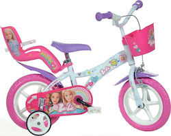 Dino Bikes Barbie 12" Παιδικό Ποδήλατo BMX Πολύχρωμο
