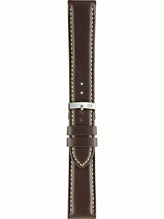 Morellato Rodius Δερμάτινο Λουράκι Καφέ 22mm