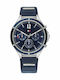 Tommy Hilfiger Eve Γυναικείο Ρολόι 38mm Χρονογράφος Μπαταρίας με Navy Μπλε Καουτσούκ Λουράκι
