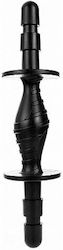 Hung System Double Handle Πρωκτικό Dildo Black 30cm
