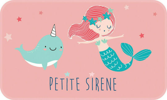 Flamingo Sirena Kinder Teppich Rosa 45x75cm