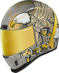 Icon Airform Semper Fi Gold Κράνος Μηχανής Full Face με Sunvisor