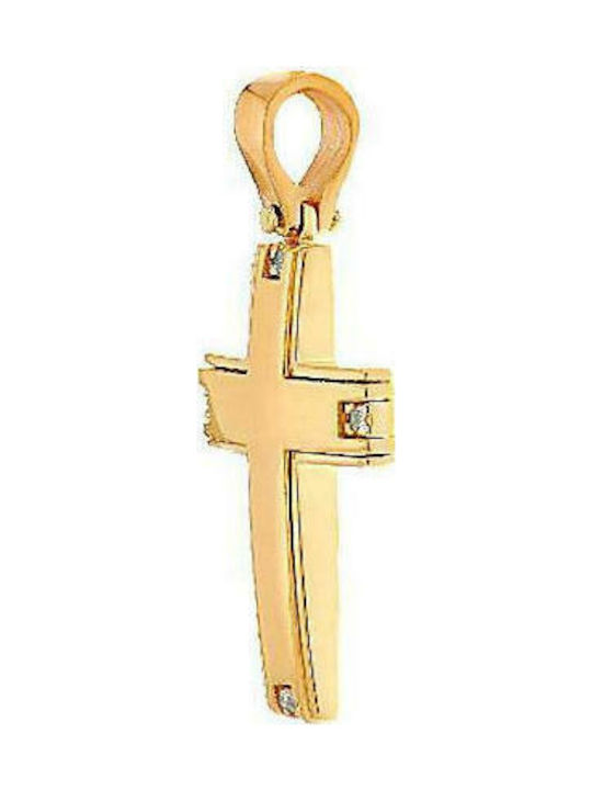 Q-Jewellery Damen Gold Kreuz 14K